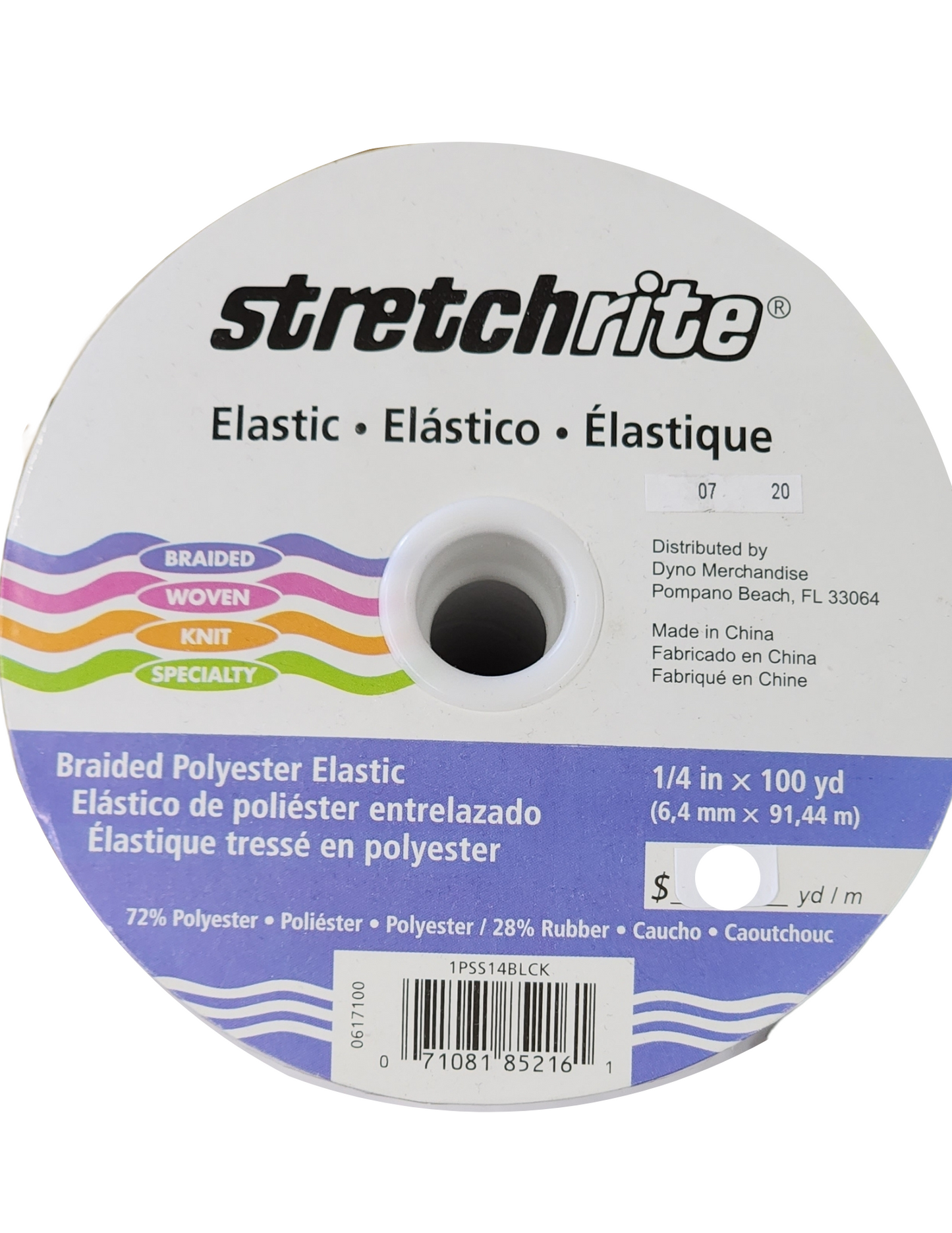 Stretch Rite 1/4 in. Black Elastic 100 yds.