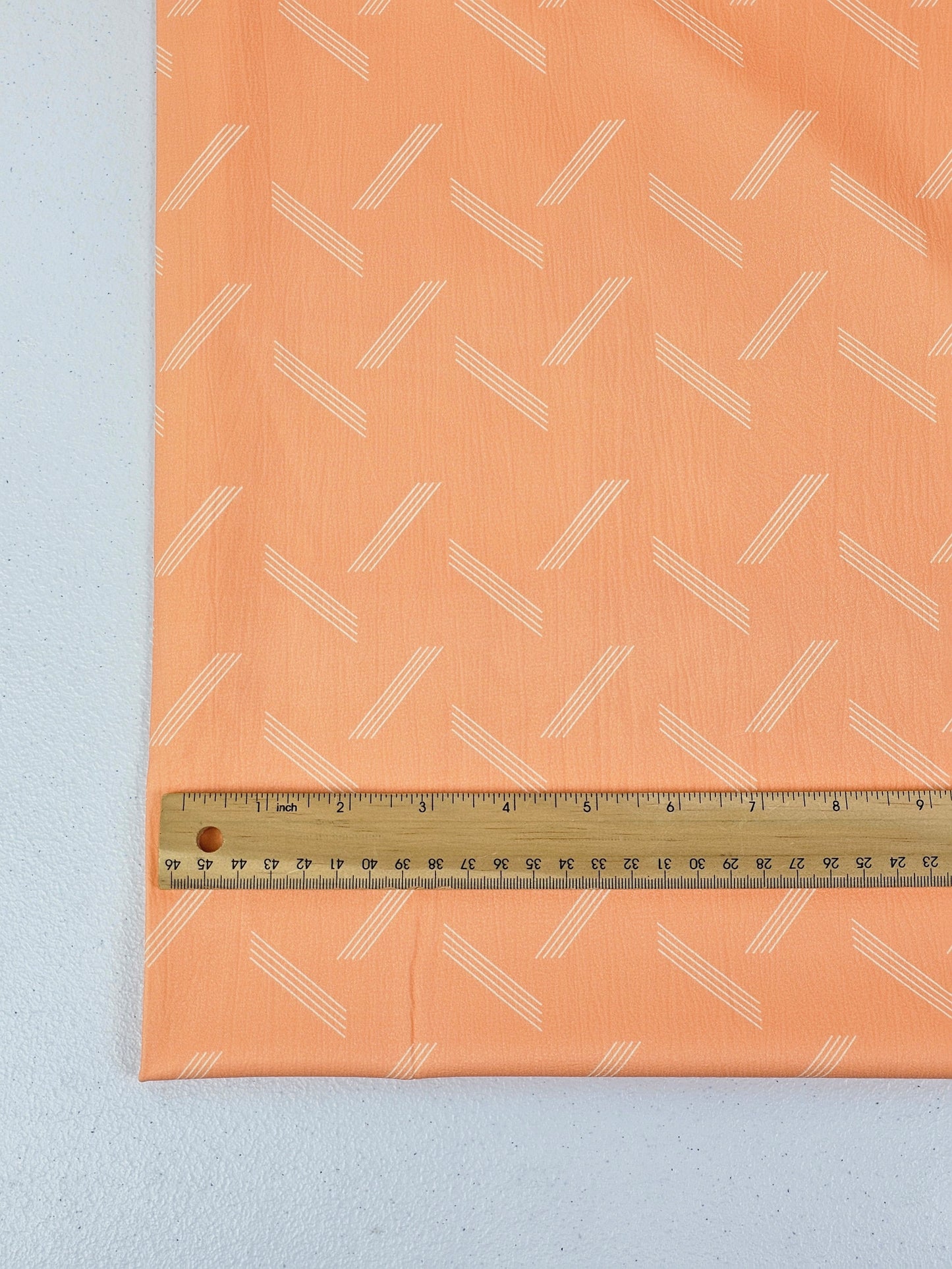 *Unique Design* Cloud Poly Orange Sherbet Lines 2 Yd