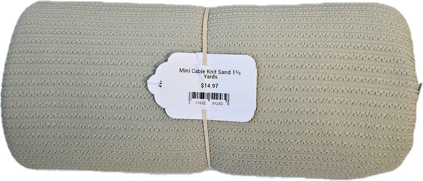 Mini Cable Knit Sand 1⅔ Yard Remnant