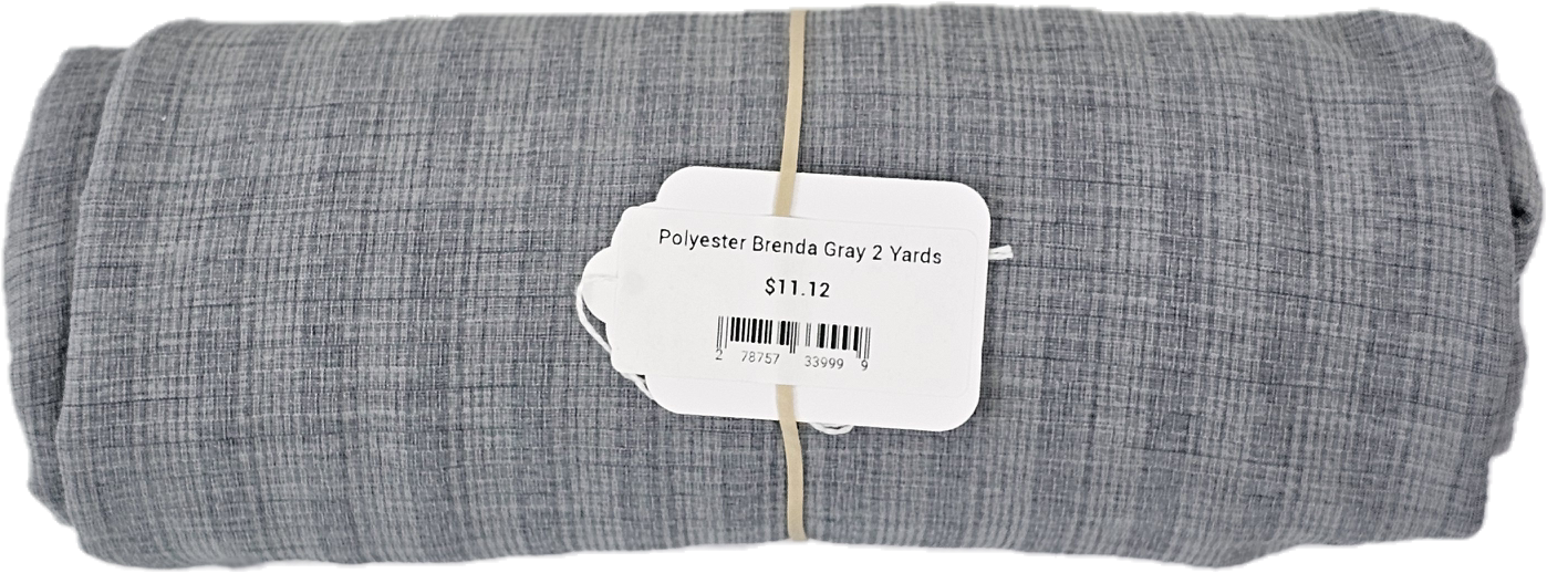 Polyester Brenda Gray 2 Yard remnant