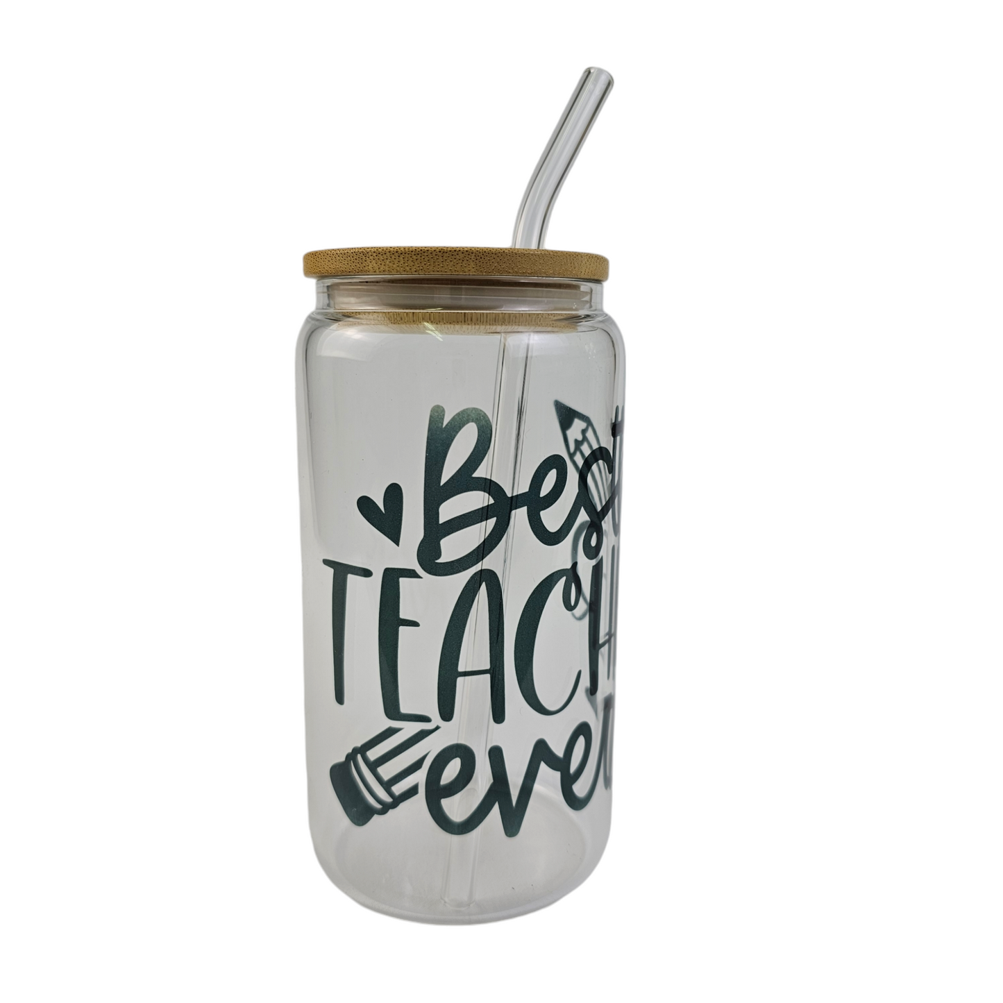 Glass Coffee Cup Best Teacher Ever