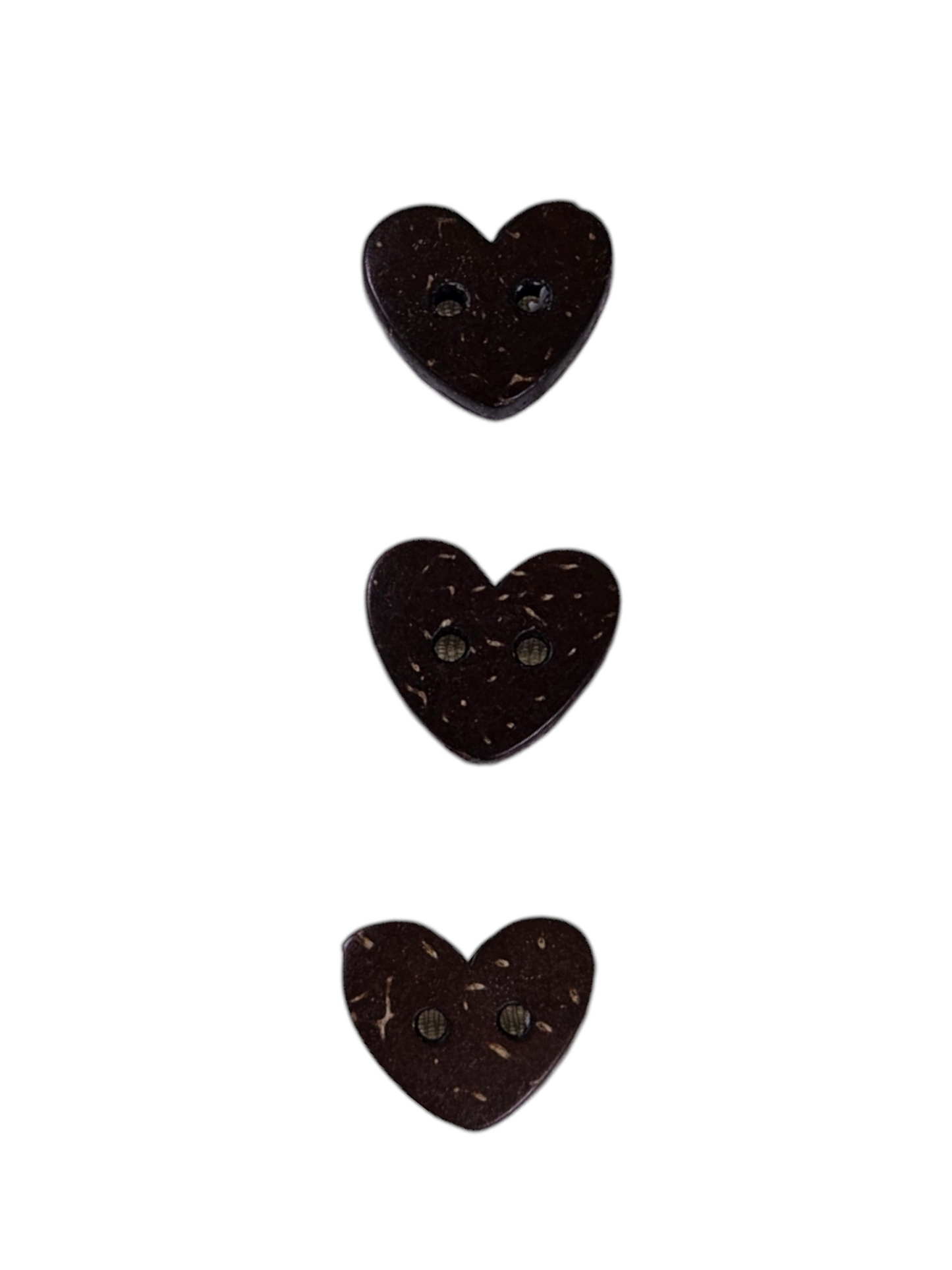 Wooden Brown Buttons Heart