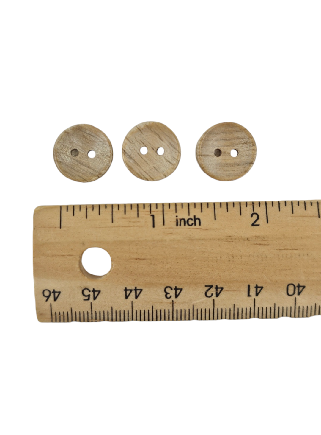 Natural Wooden Buttons 15mm