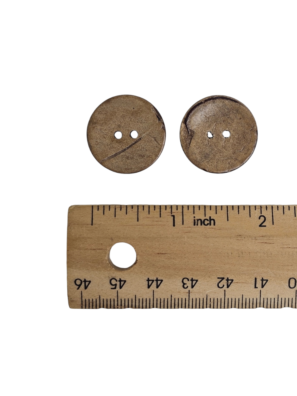 Wooden Brown Buttons 23mm