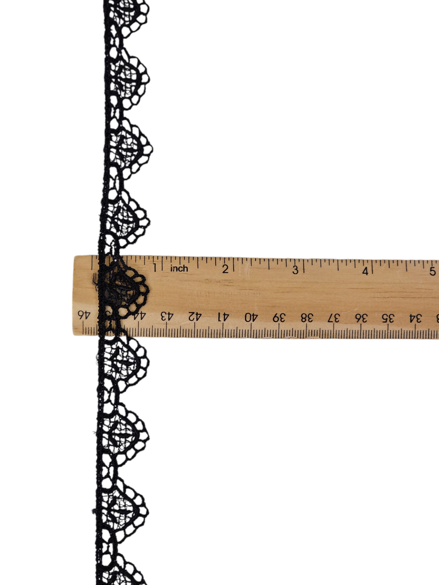 ¾" Black Venise Lace Rayon