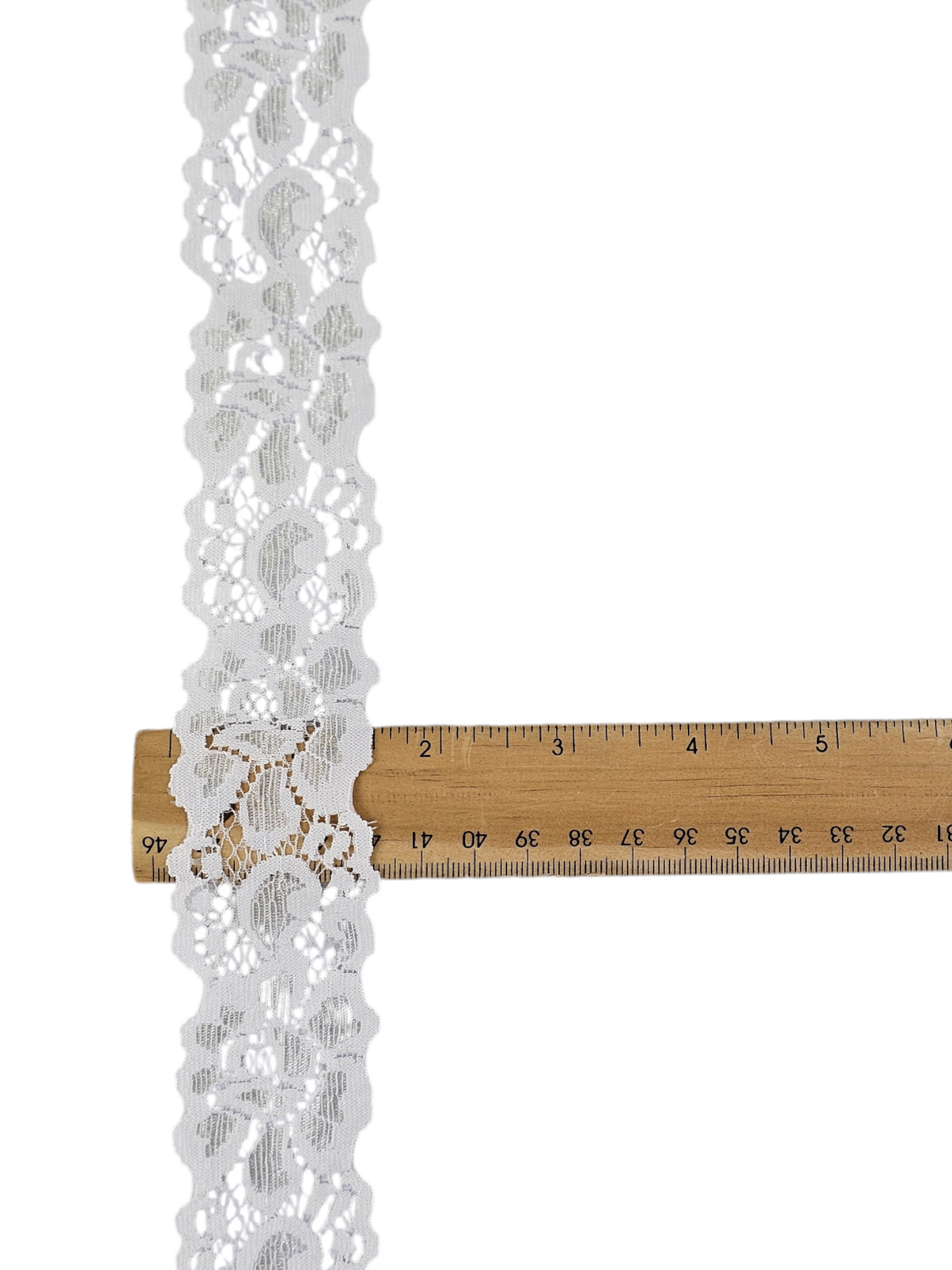 1⅝" White Stretch Lace-2