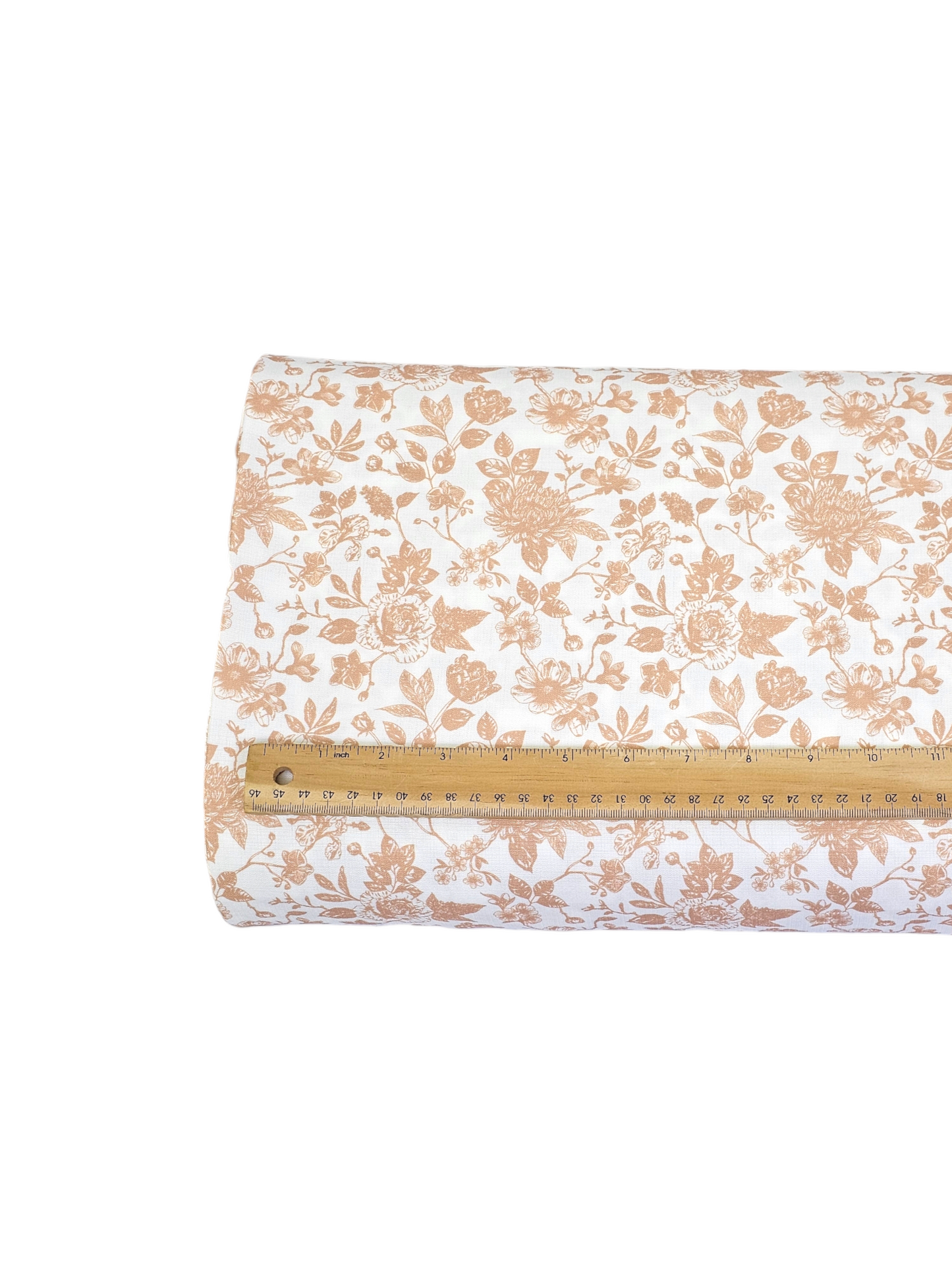 *Unique Design* Poly Slub Flower Garden Peach