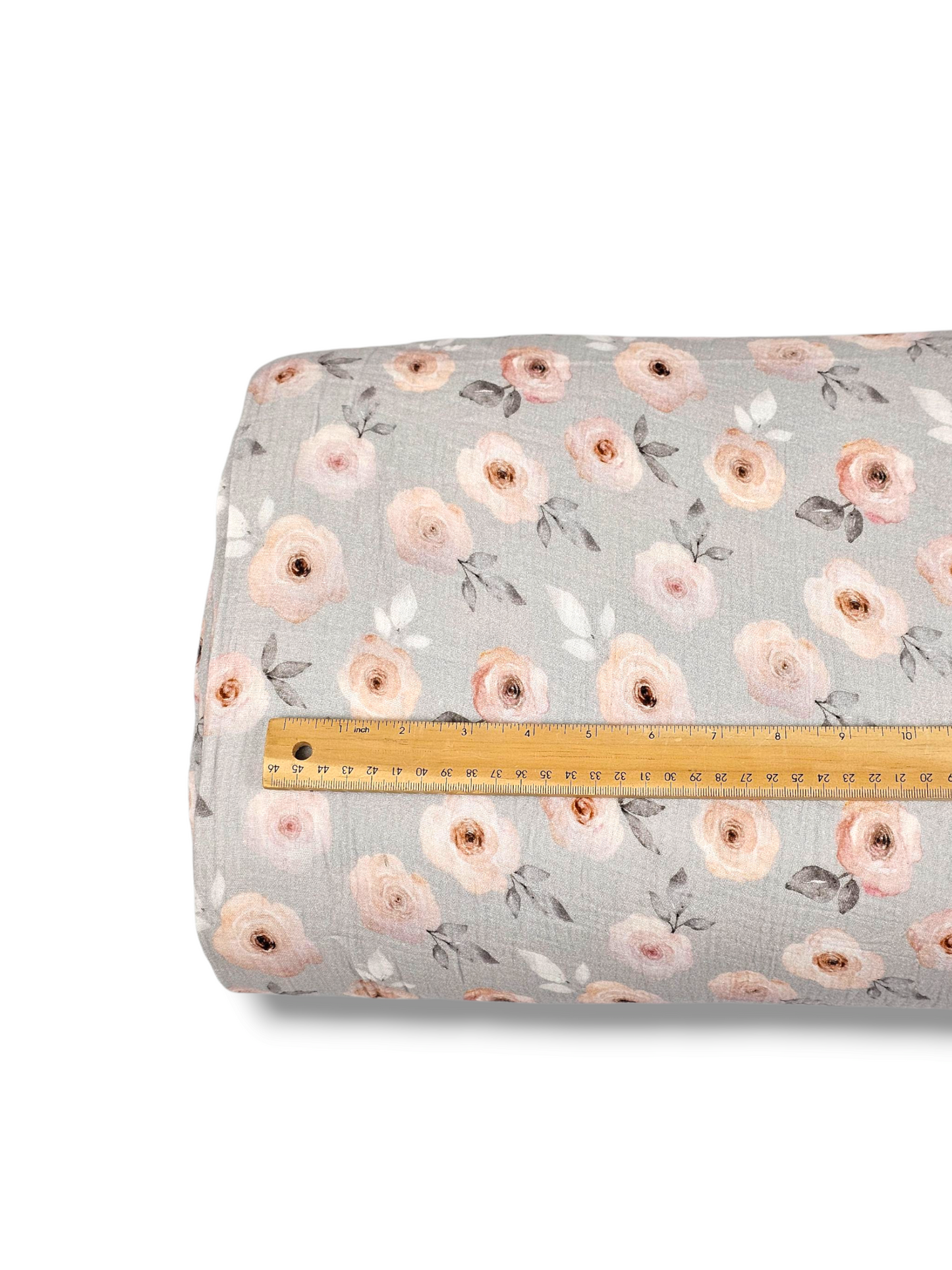 *Unique Design* Cotton Muslin Rosa Light Gray