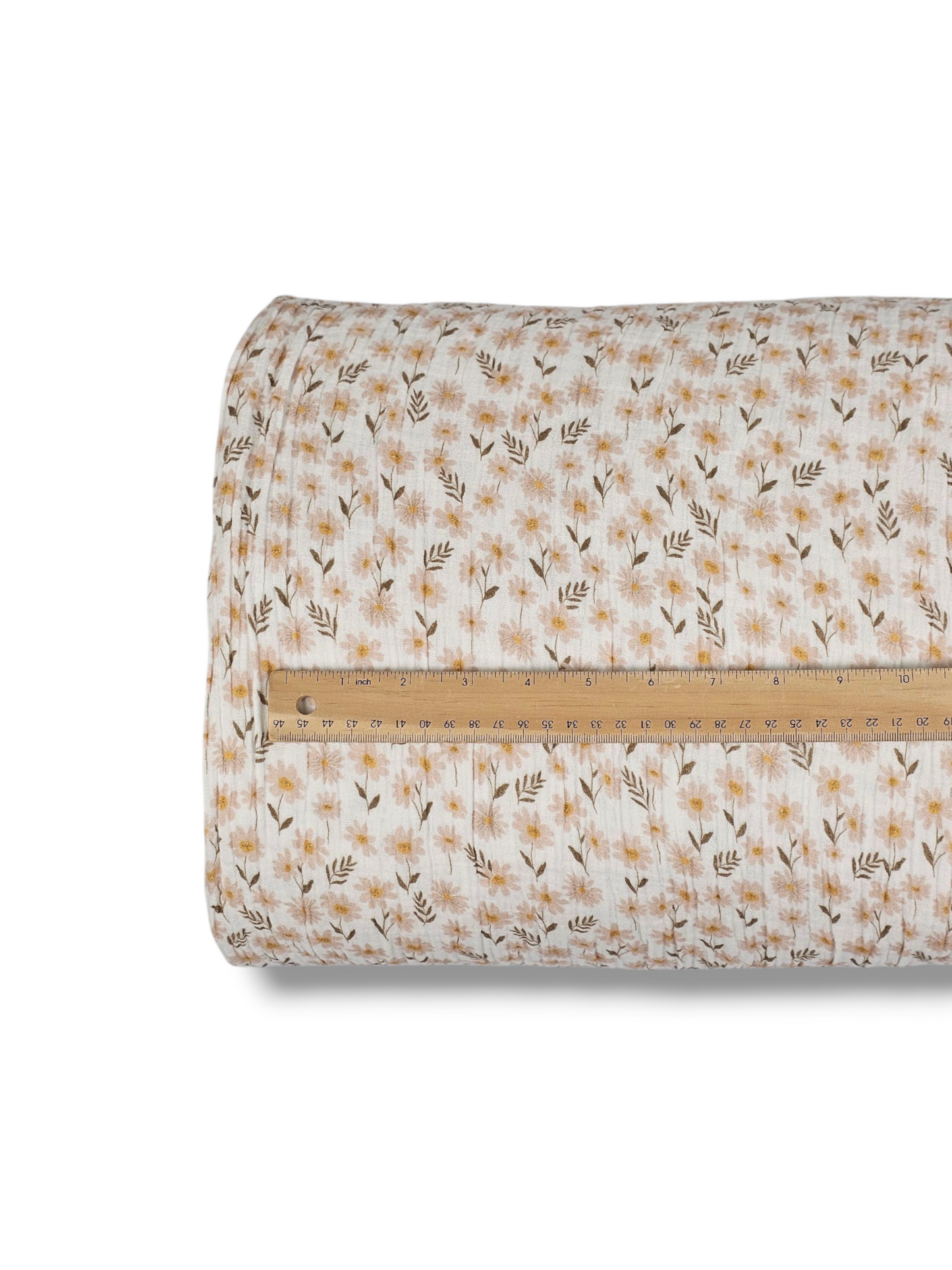*Unique Design* Cotton Muslin Mini Daisy White