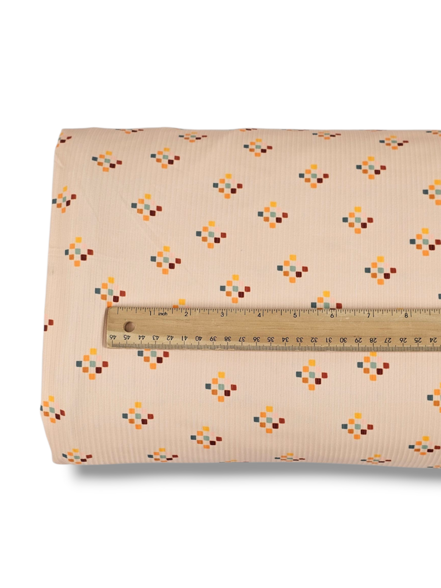 *Unique Design* Willow Ribbed Knit Block Confetti Peach