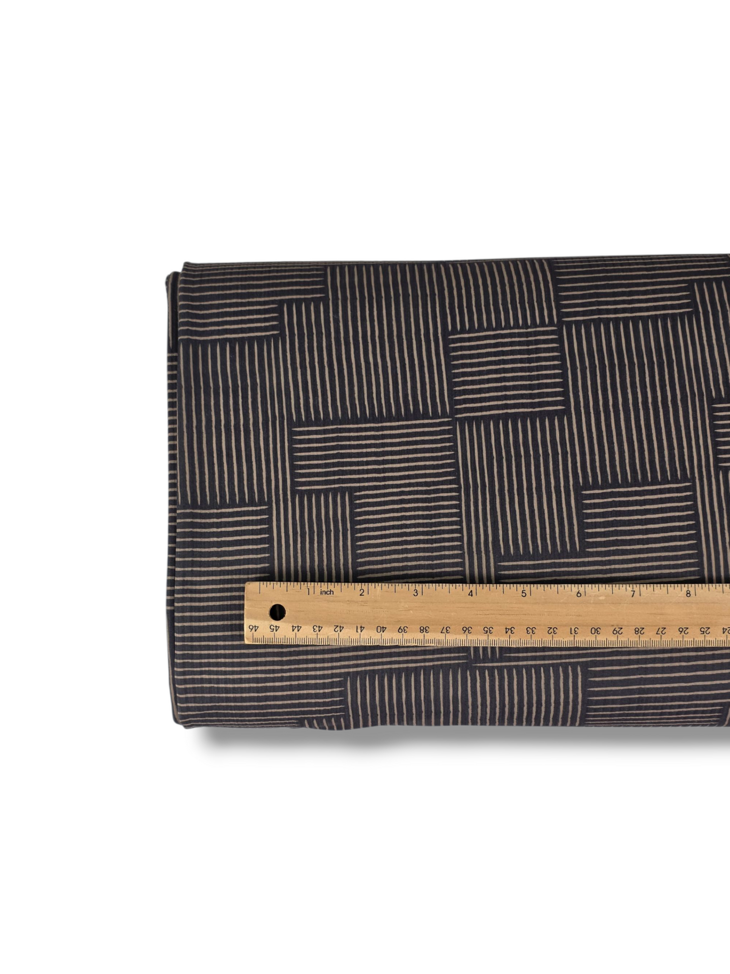 Reign Rib Knit Modern Grid Charcoal