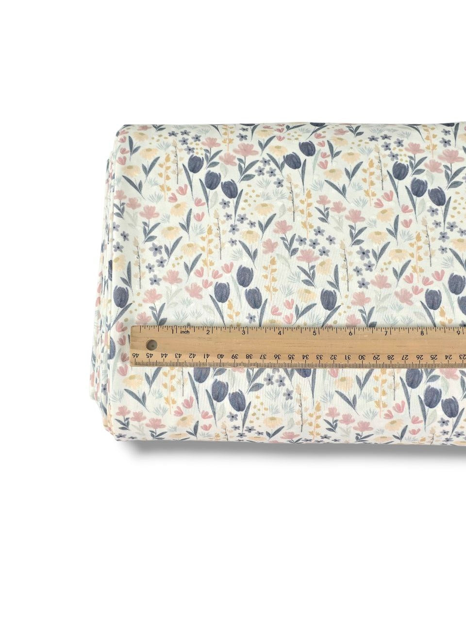 Swiss Dot Knit Dainty Watercolor White