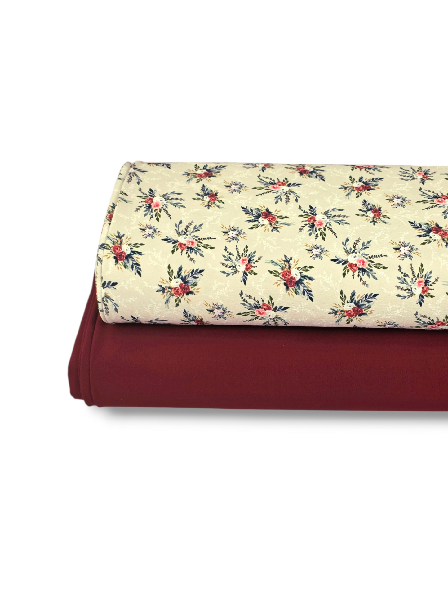 Crinkle Crepe Polyester Red