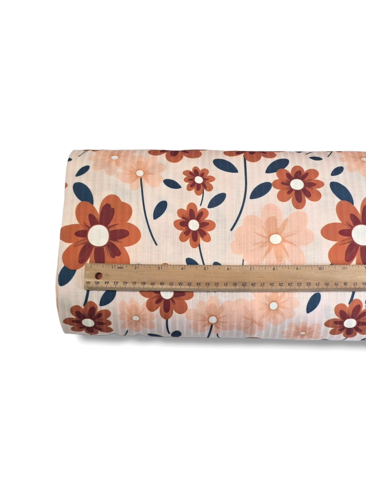 *Unique Design* Cotton Feel Ribbed Knit Rustic Flowers