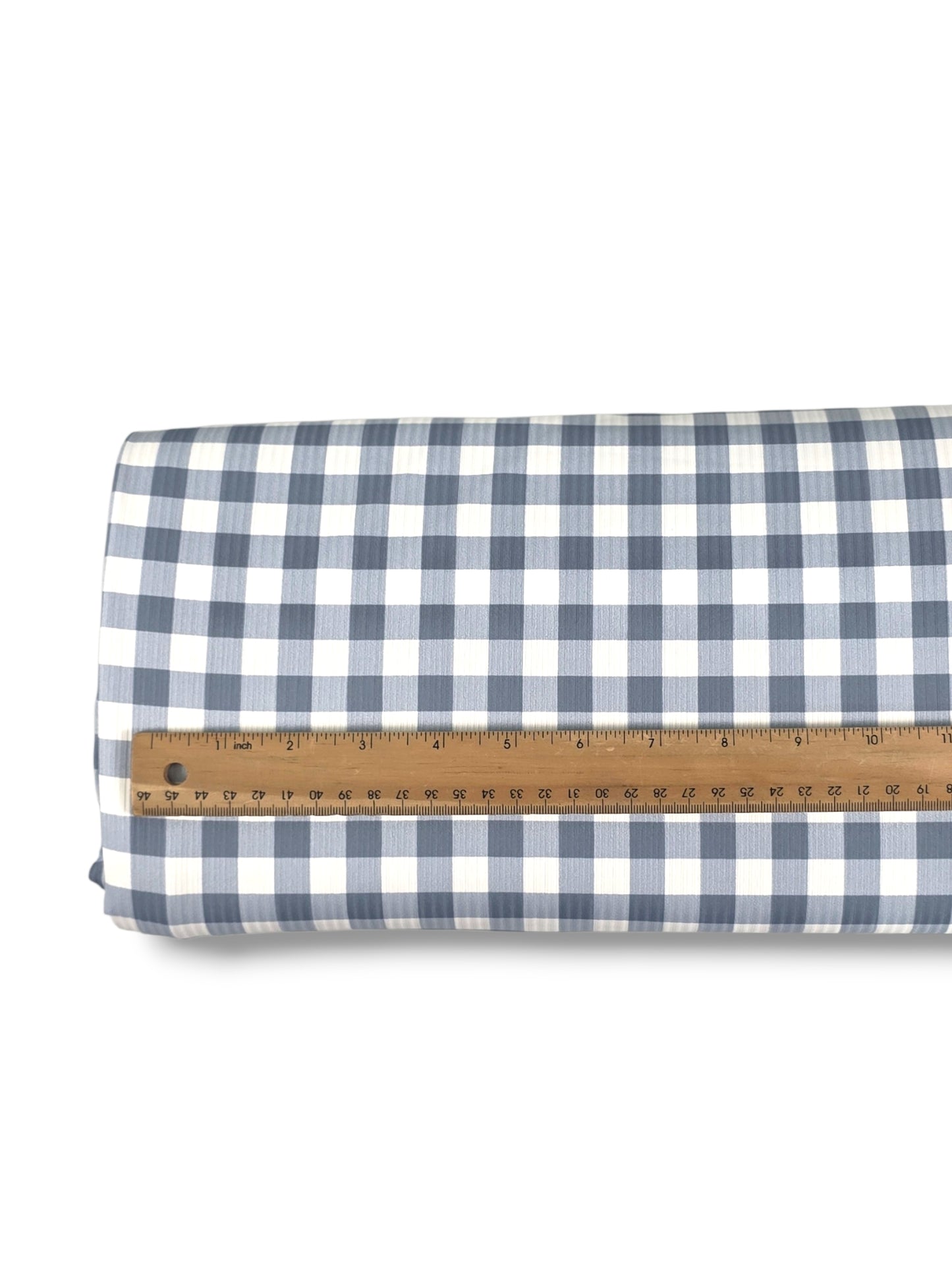 Reign Rib Knit Seaside Gingham Morning Mist