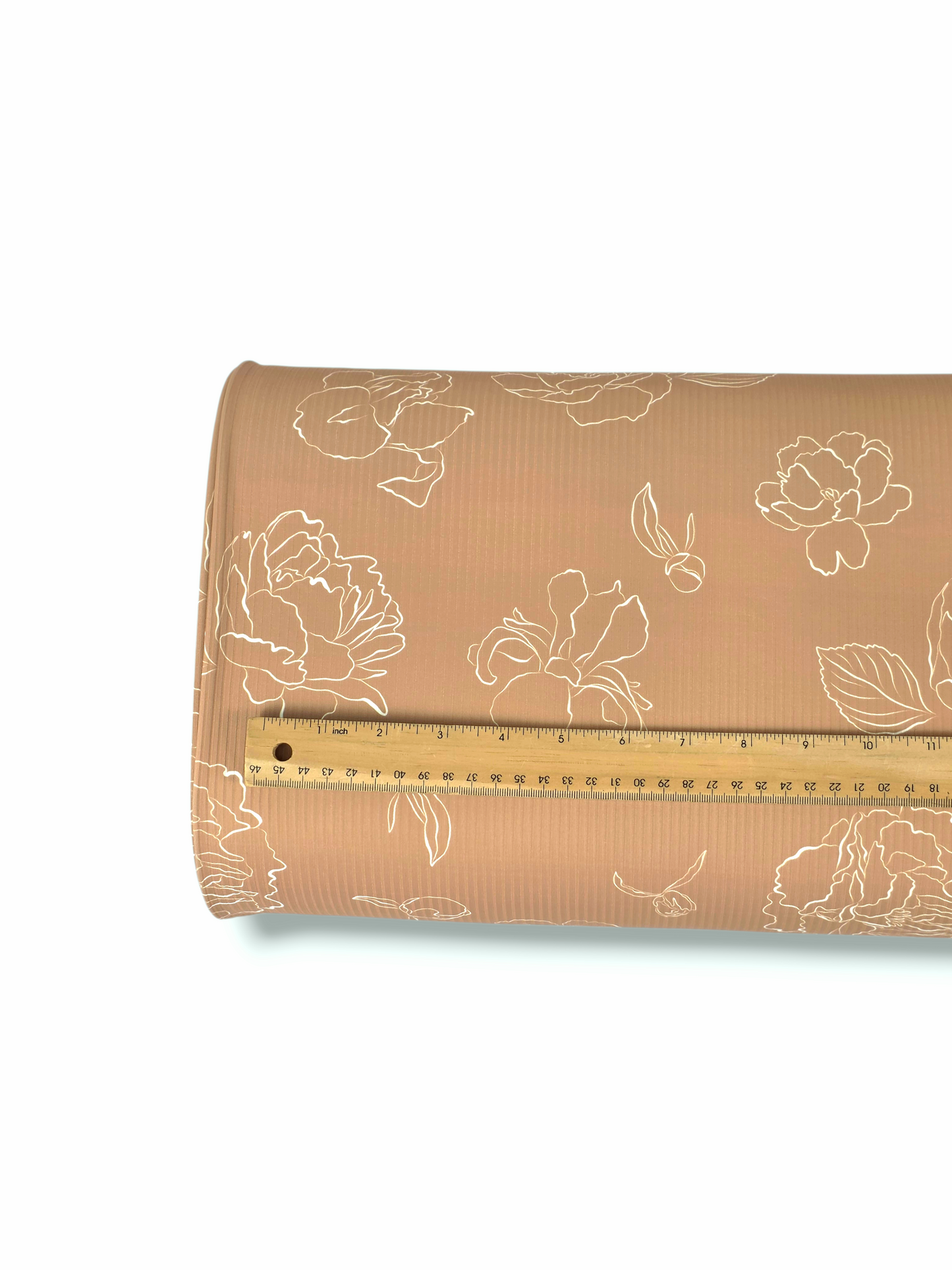 * Unique Design * Willow Ribbed Knit Dreamy Blooms Tan