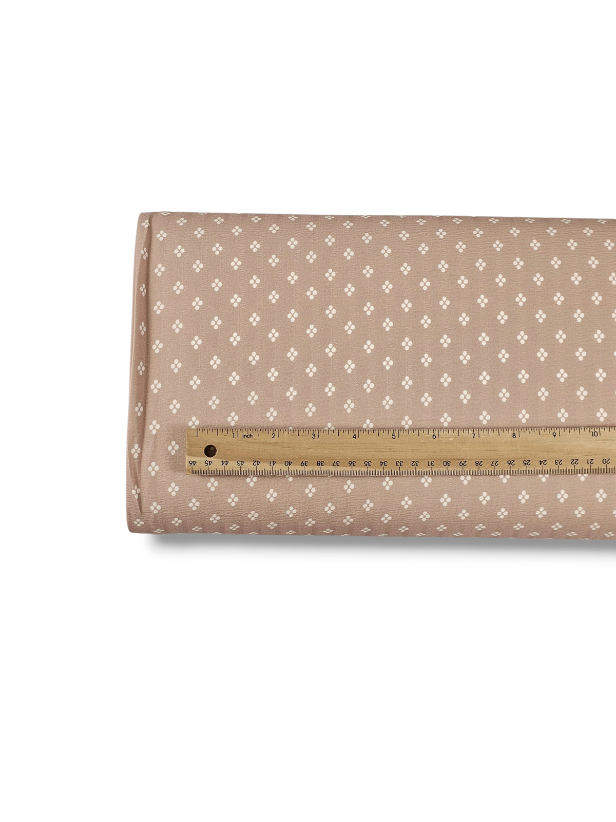 Poly Crepe Ditsy Diamonds Tan