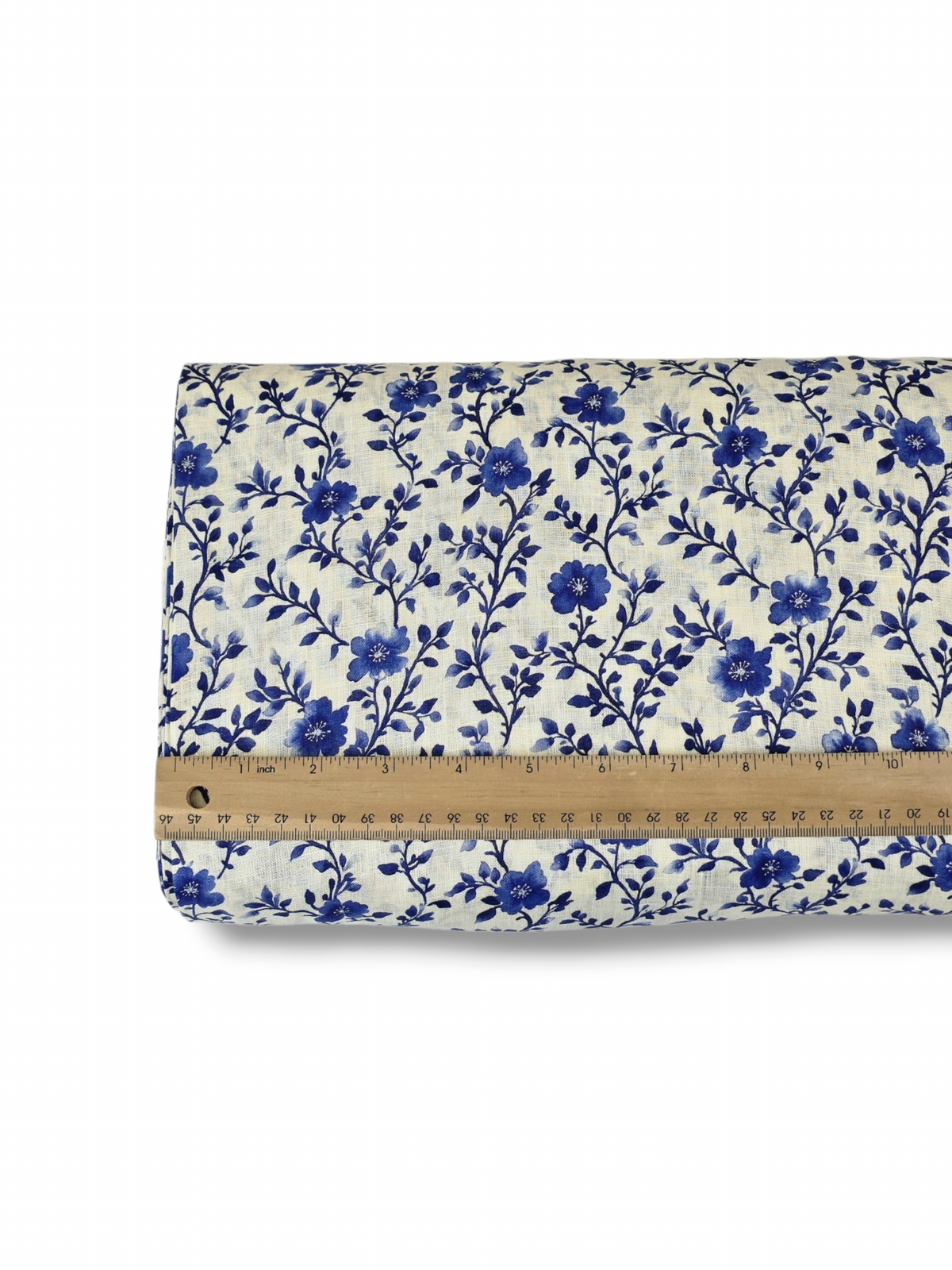 * Unique Design * Linen Ivory Summer Vines Cottage Blue