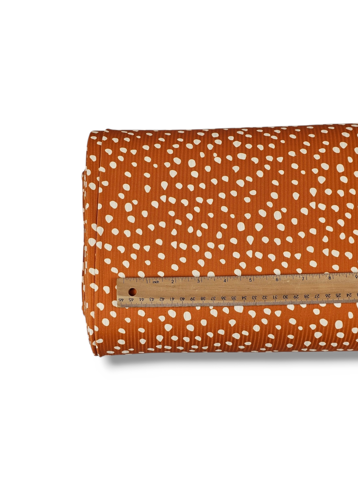 *Unique Design* Willow Ribbed Knit Spotted Print Caramel