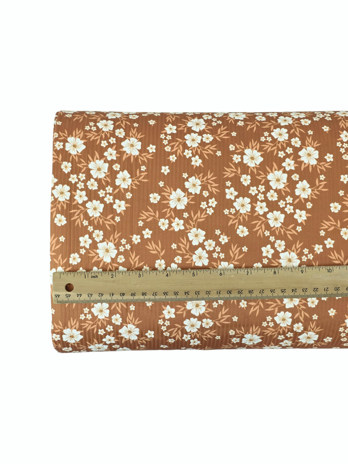 *Unique Design* Willow Ribbed Knit White Autumn Floral