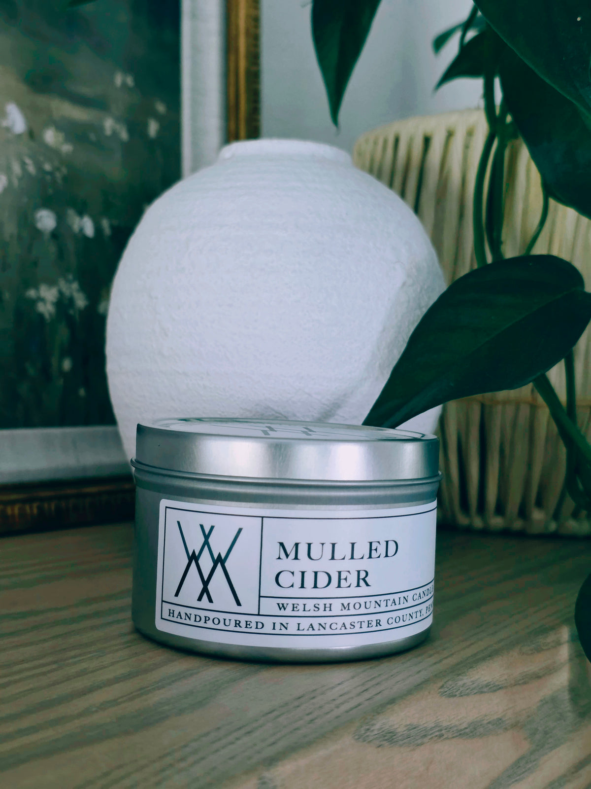Mulled Cider Coconut Wax Tin Candle 8 Oz