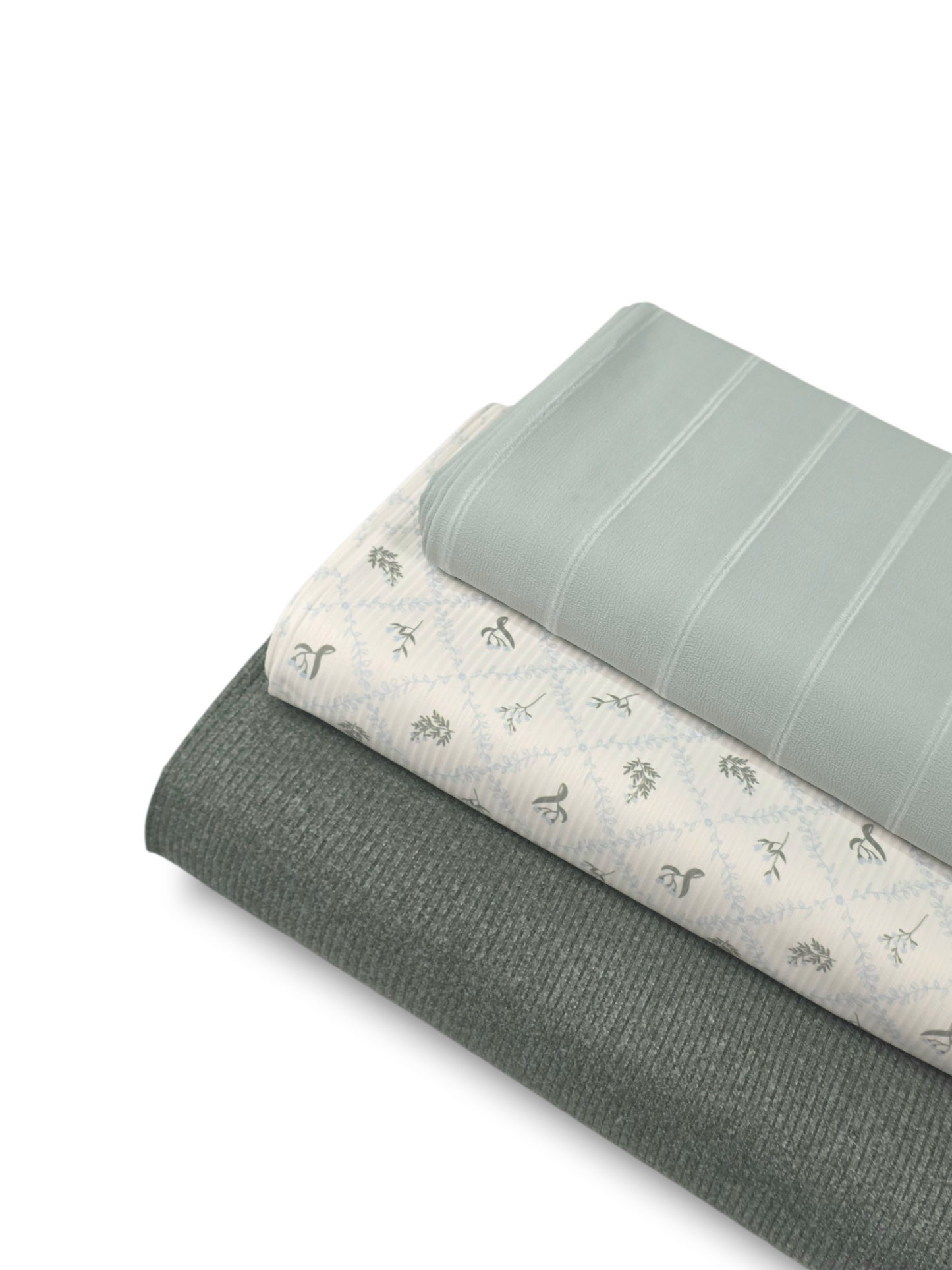 Crepe Raised Stripe Washed Mint