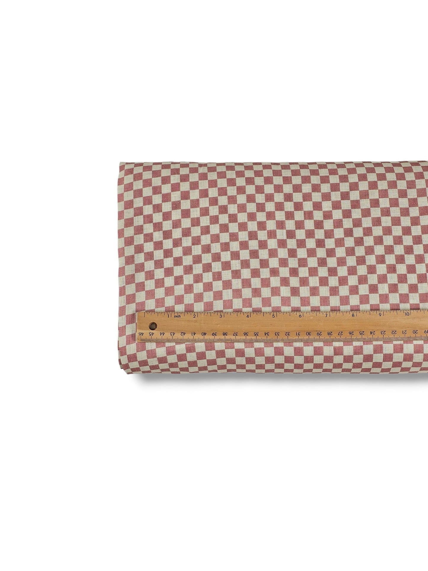 * Unique Design * Linen Country Check Rose
