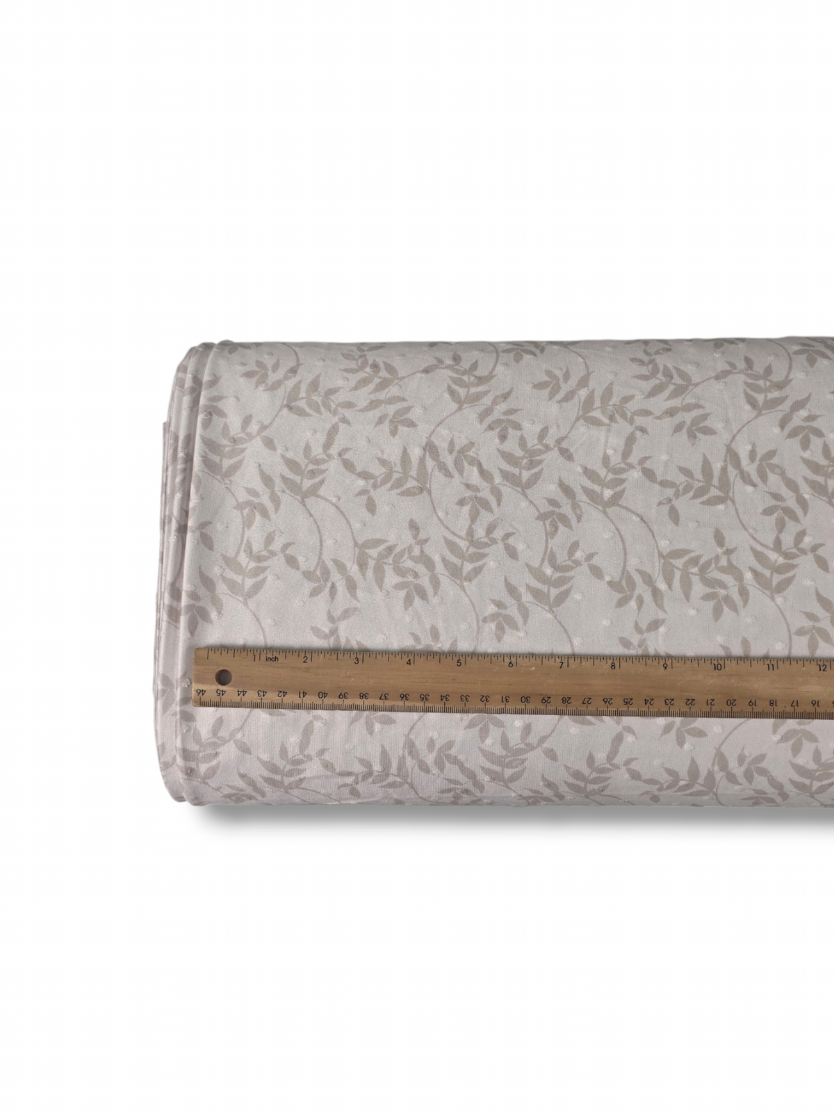 * Unique Design * Swiss Dot Knit Circle Vines Beige