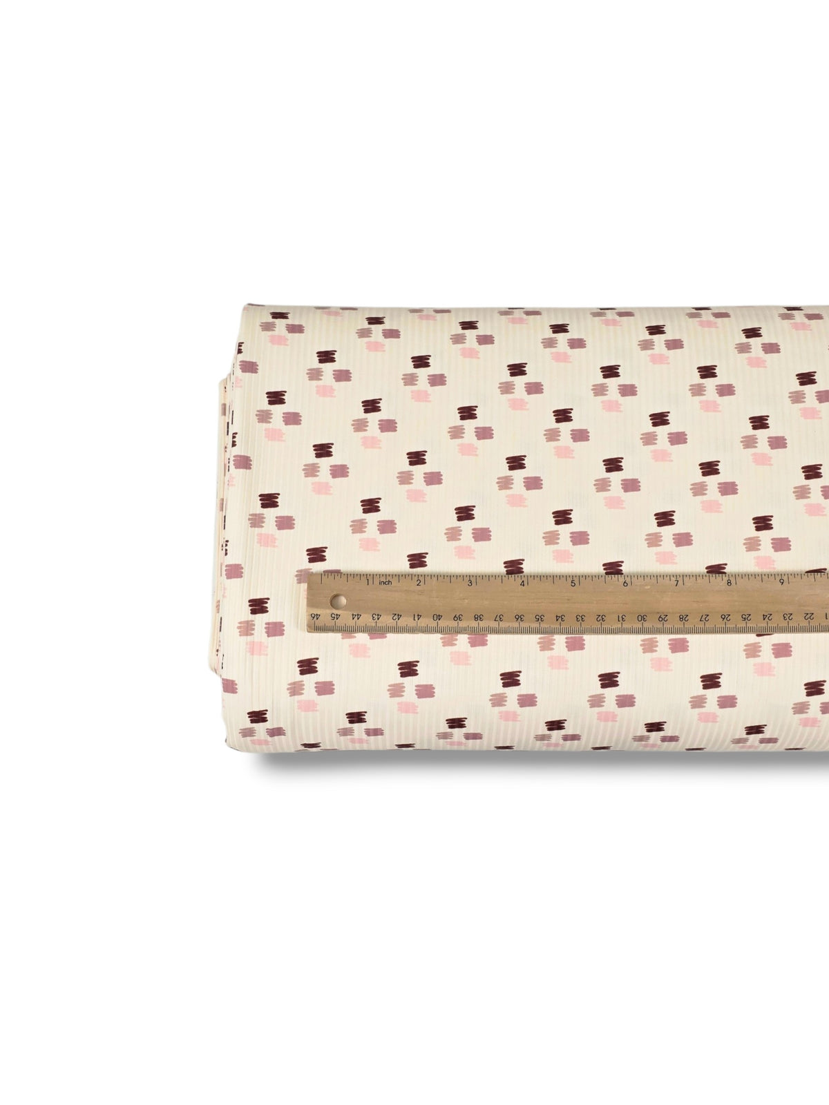 * Unique Design * Willow Ribbed Knit Canvas Strokes Pink
