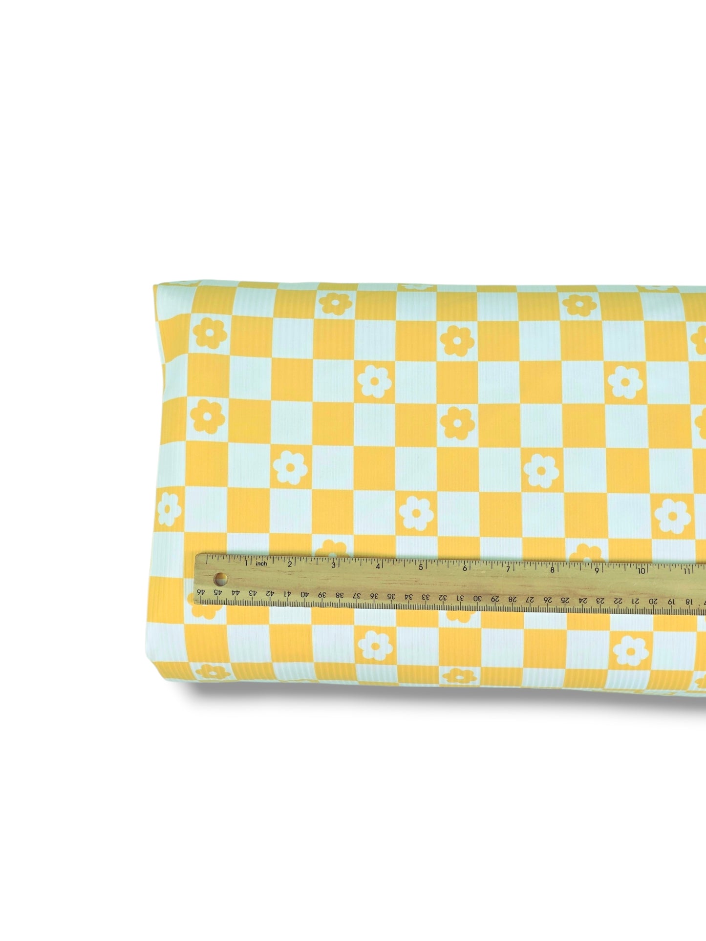 *Unique Design* Willow Ribbed Knit Garden Check Sunshine