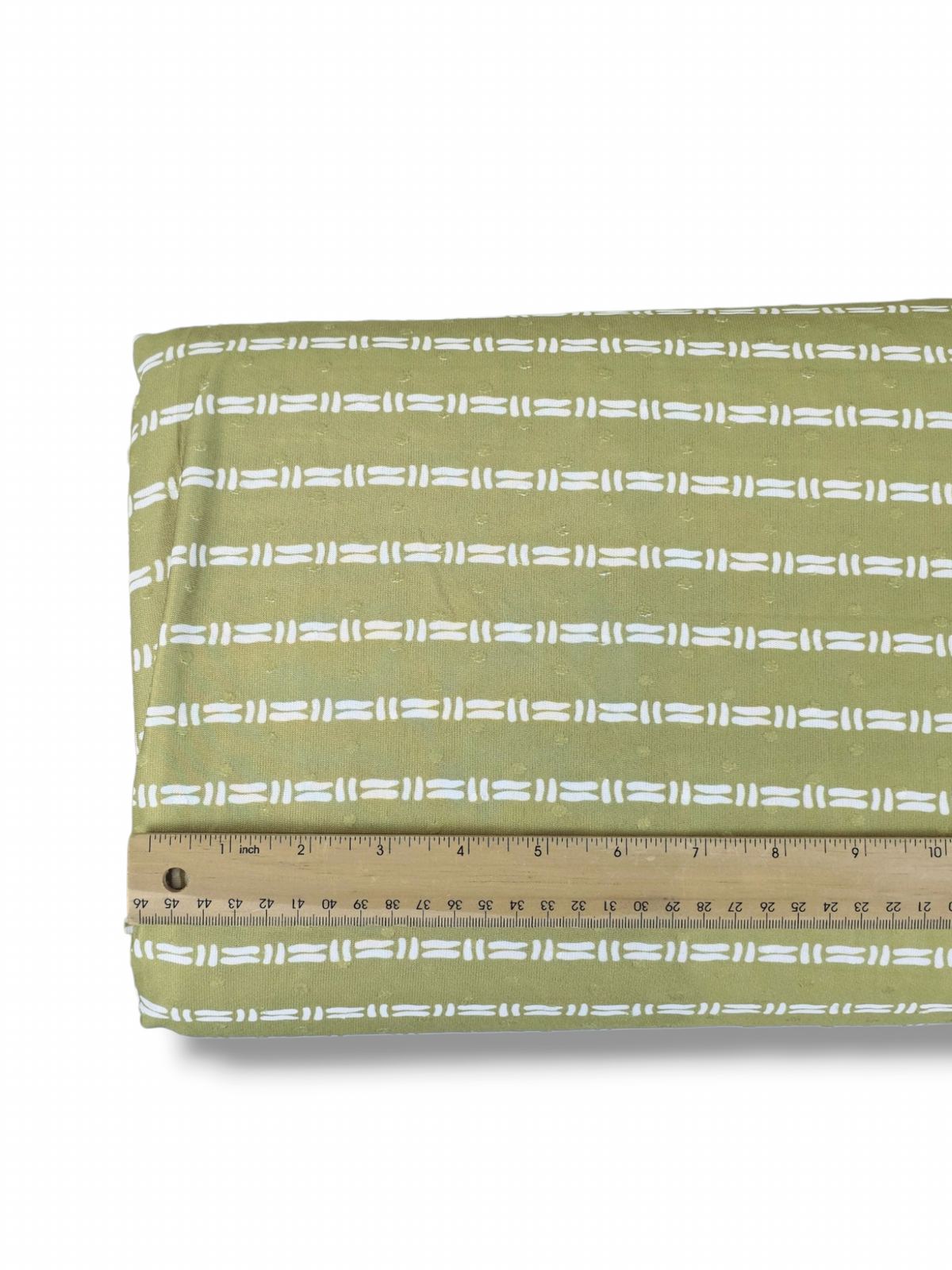 * Unique Design * Swiss Dot Knit Boho Dash Green