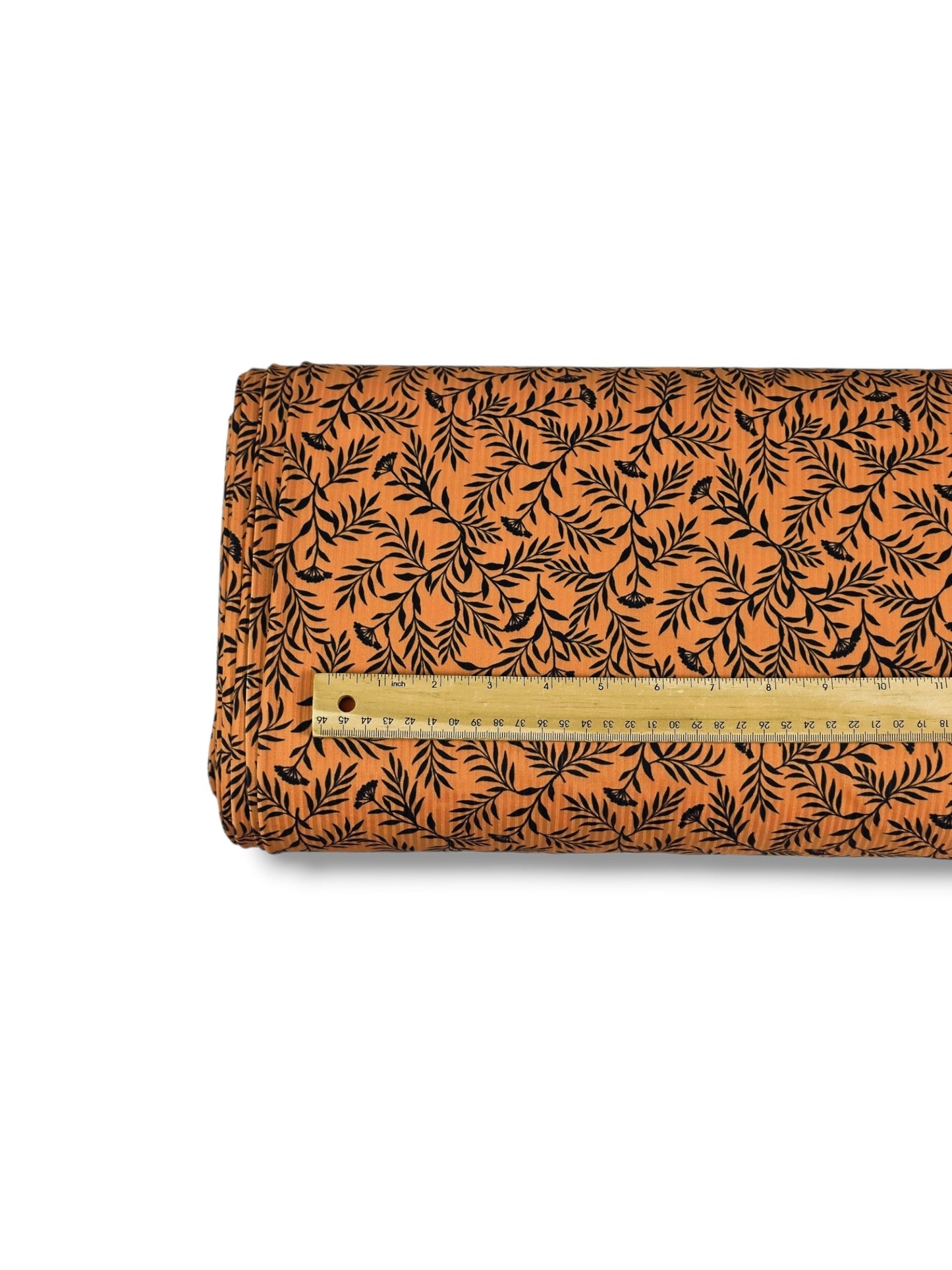 *Unique Design* Willow Ribbed Knit Black Vines Copper