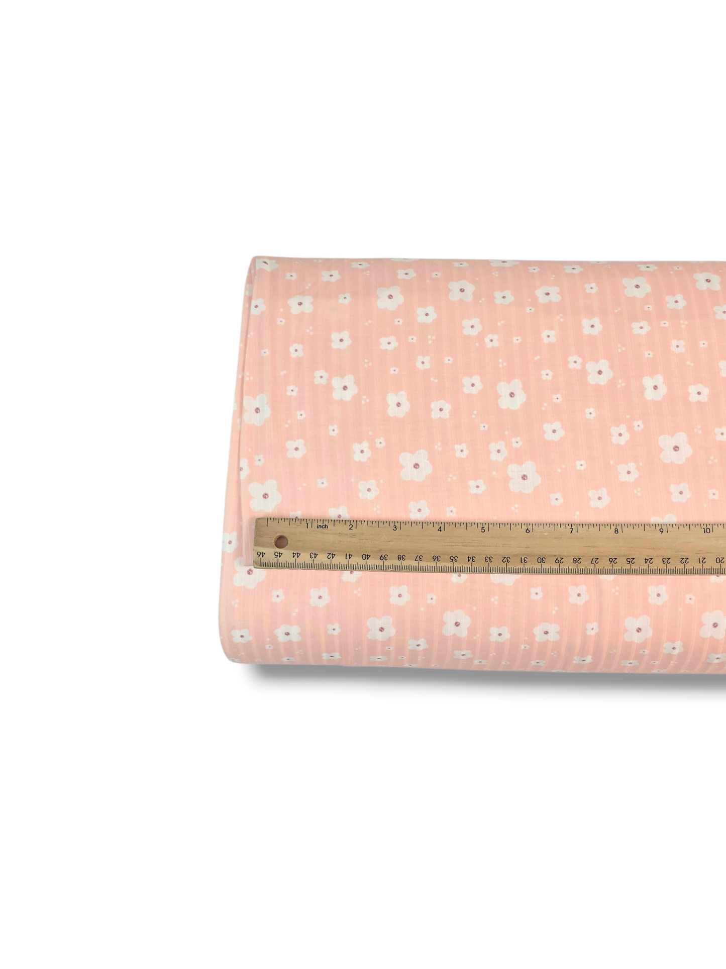 *Unique Design* Ribbed Knit Cotton Feel Sweet Meadow Light Peach