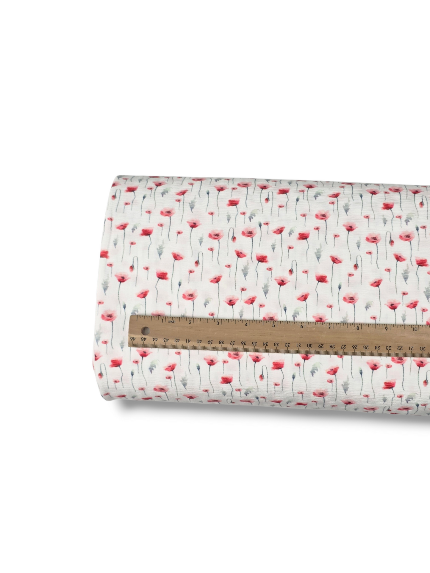 *Unique Design* Crinkled Crepe Blushing Poppies White