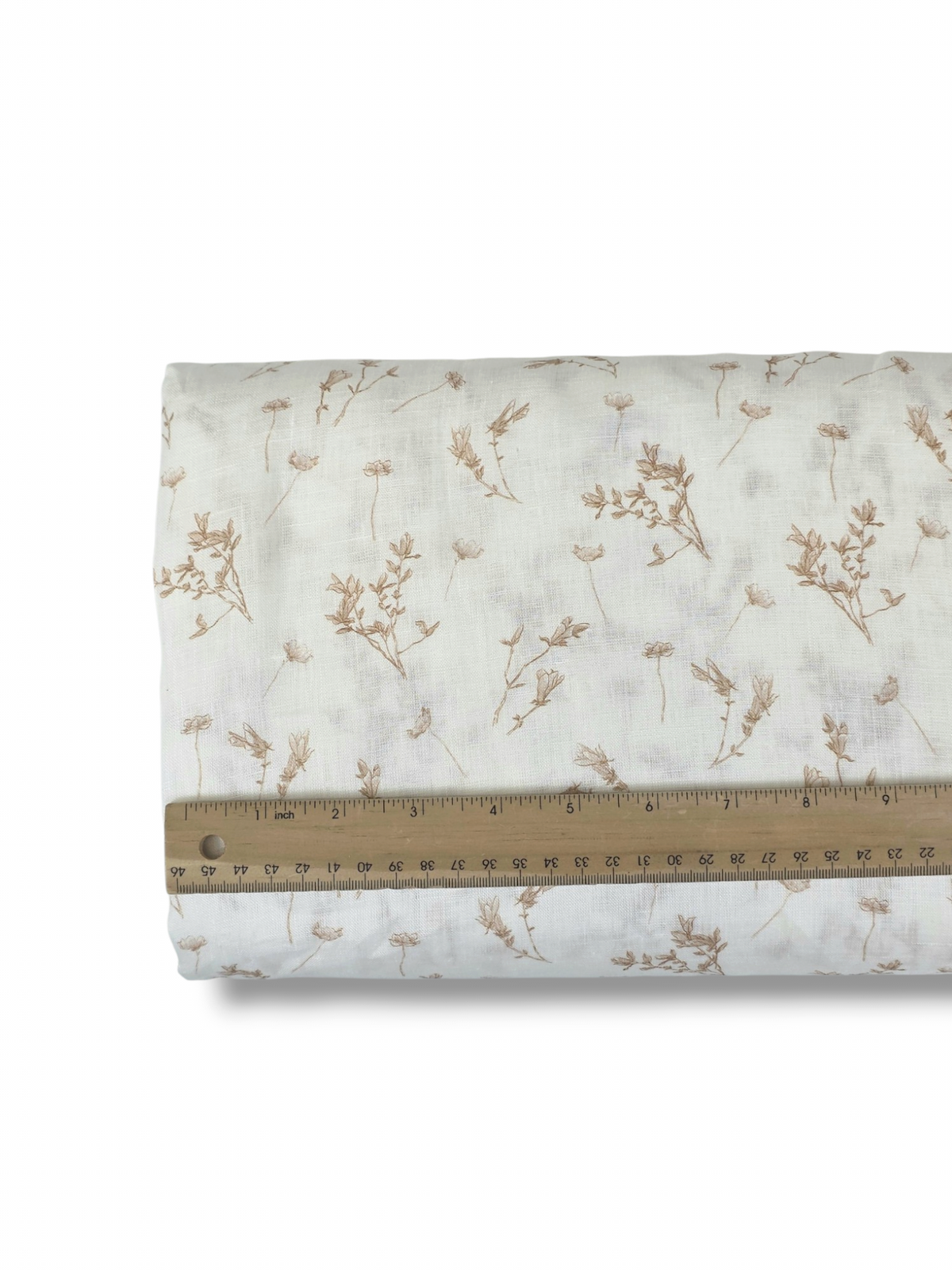 * Unique Design * Linen Neutral Branches White