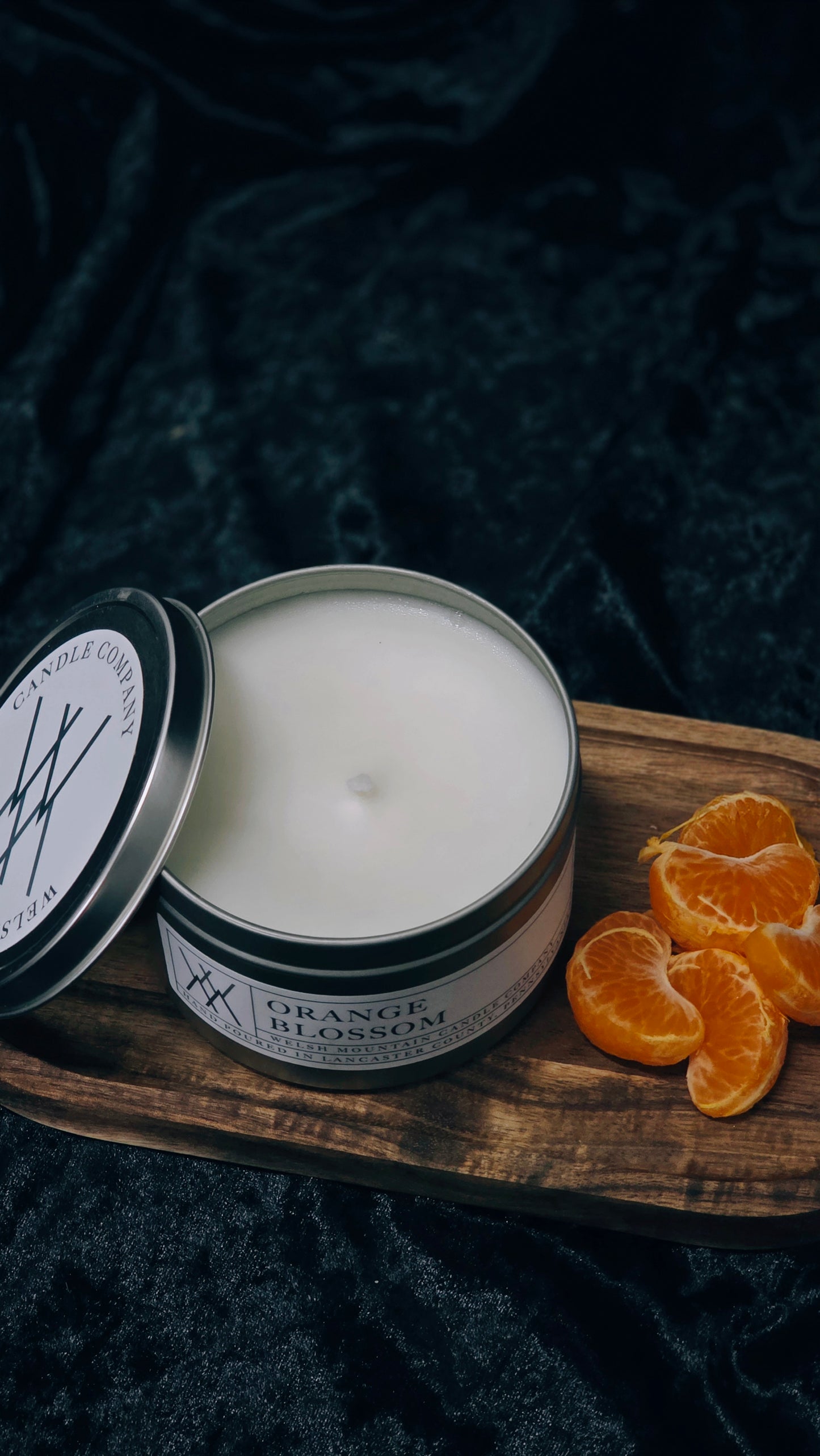 Orange + Blossom Coconut Wax Tin Candle 16 oz