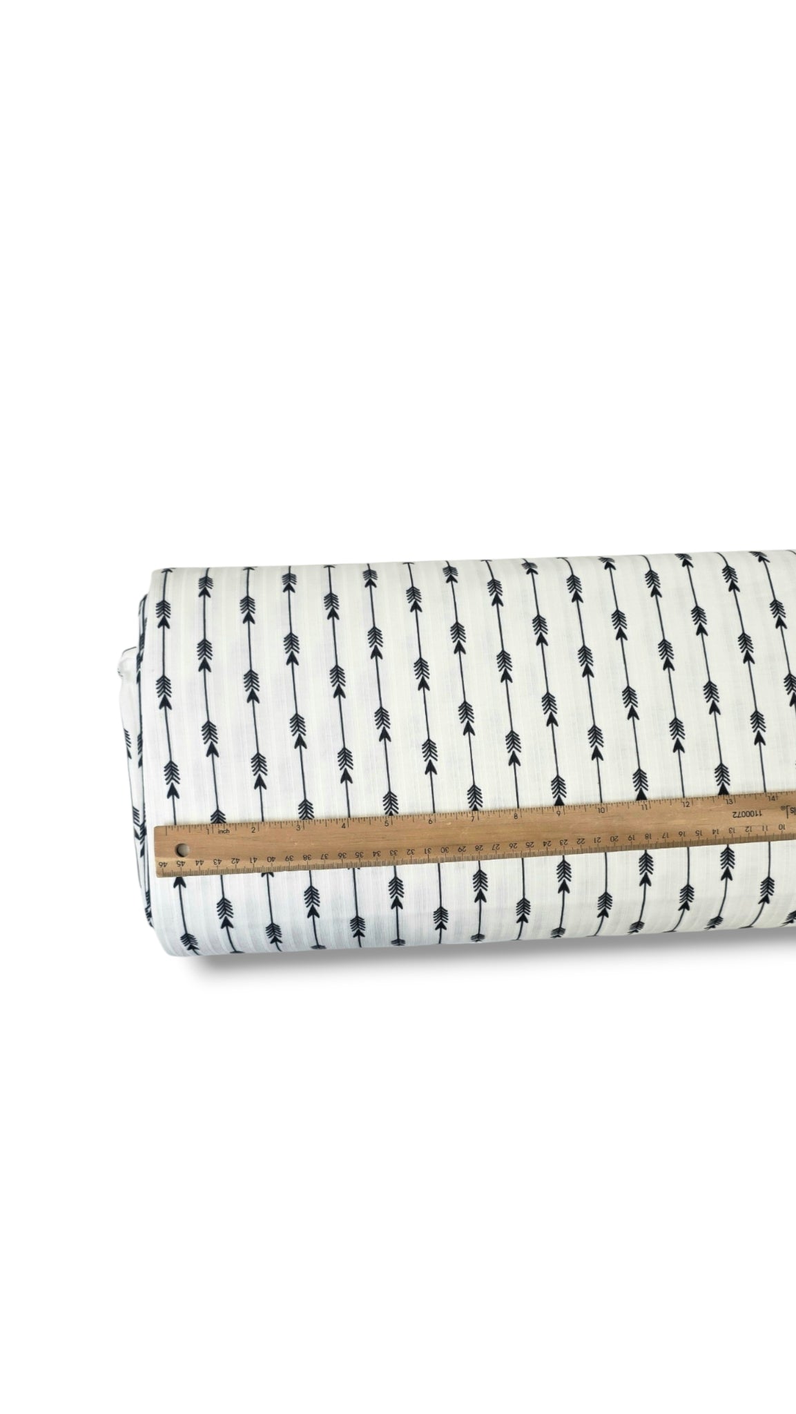 *Unique Design* Ribbed Knit Cotton Feel Sketched Arrows White