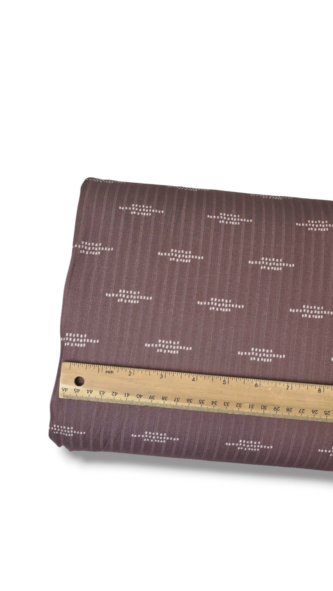 * Unique Design * Ribbed Knit Cotton Feel Modern Dash Brick