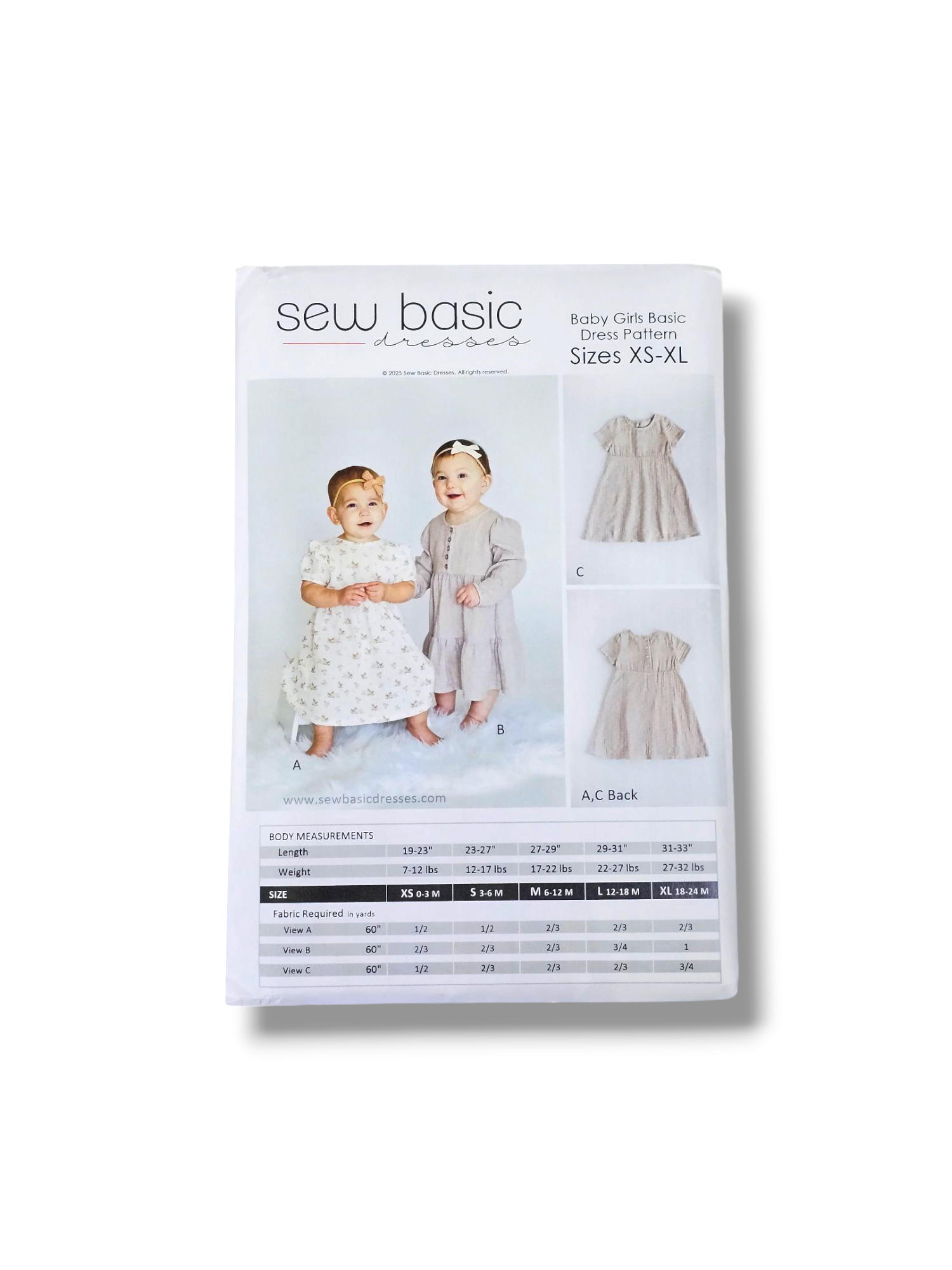 Baby Girls Basic Dress Pattern
