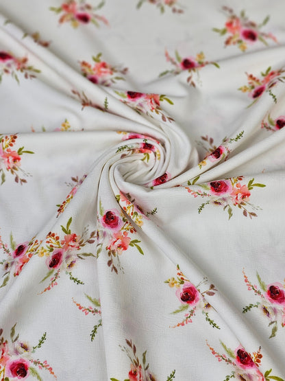 *Unique Design* Cloud Poly Floral Bouquet 2 Yd