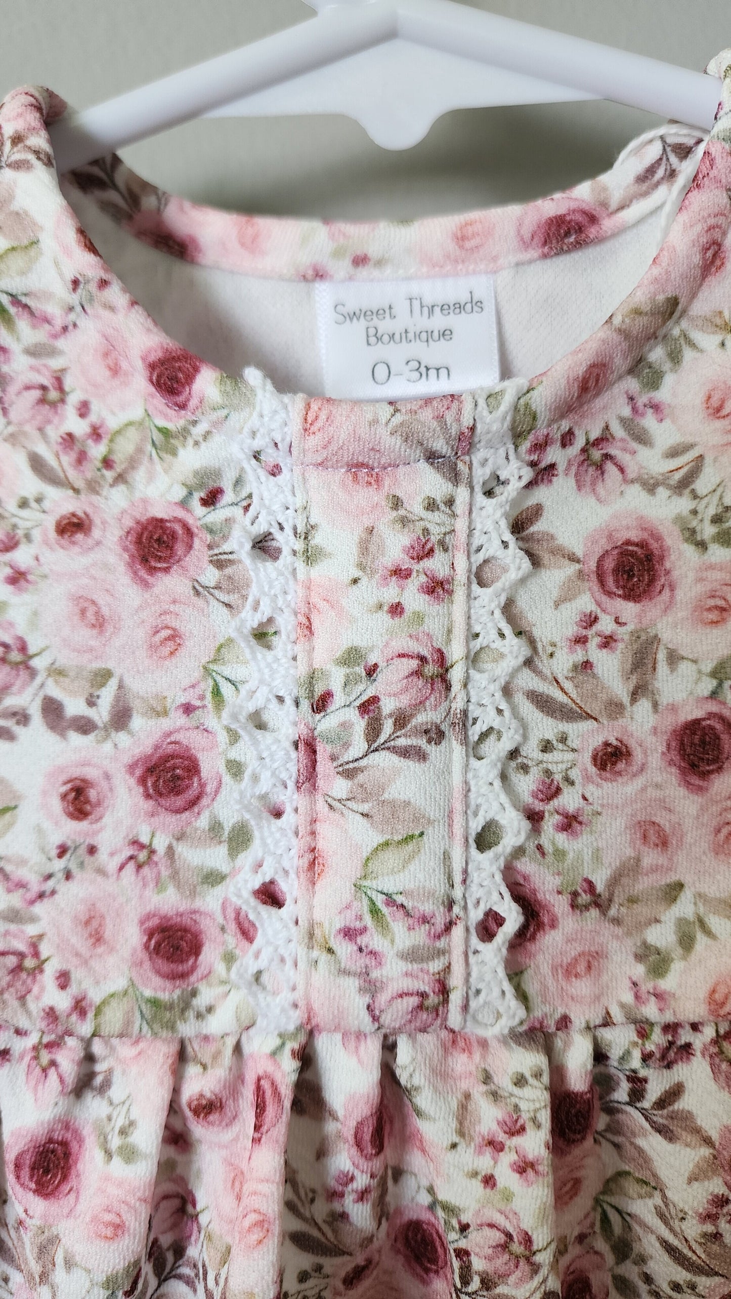 Dress 0-3 mo. Pink Floral
