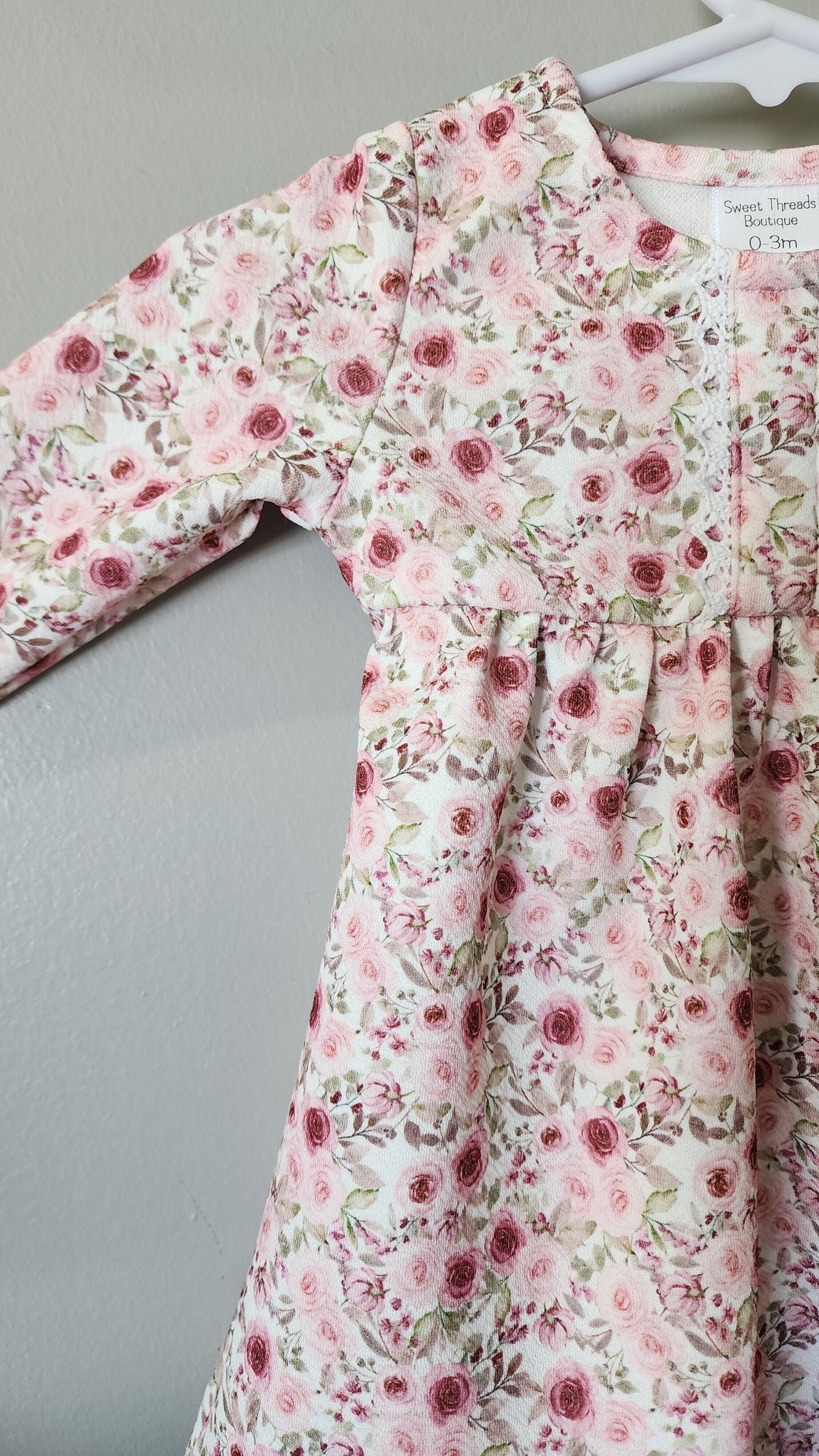 Dress 0-3 mo. Pink Floral