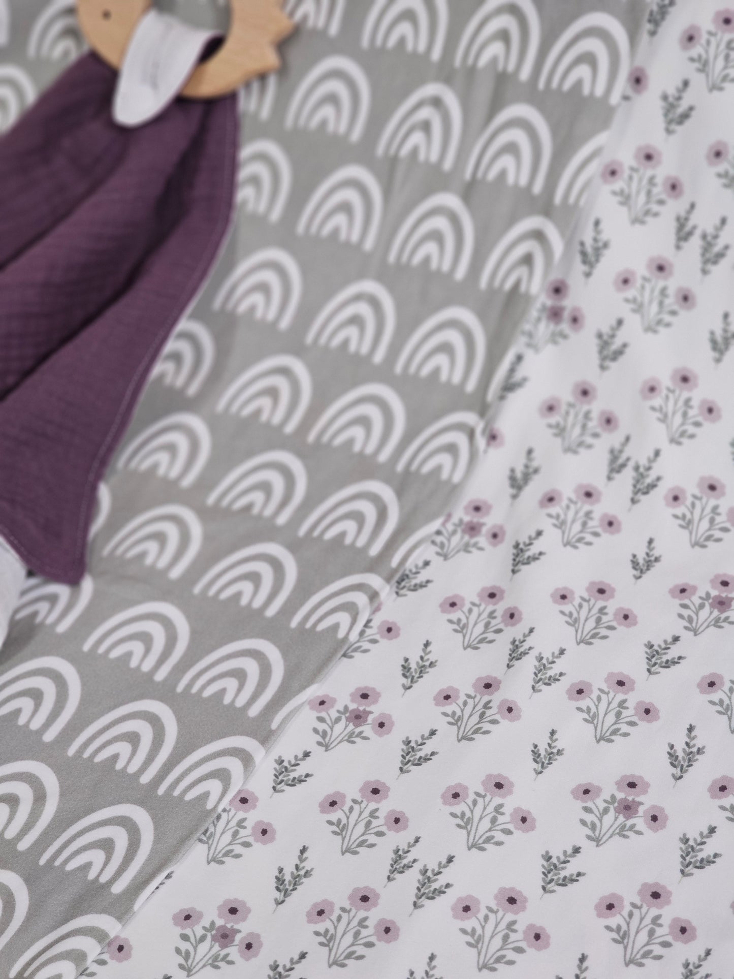 *Unique Design* Single Brushed Poly Cute Floral Lavender