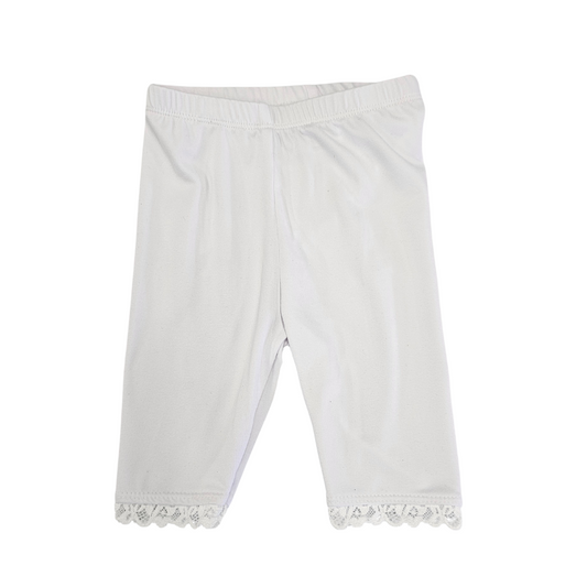White 3/4 Length Leggings 6 mon