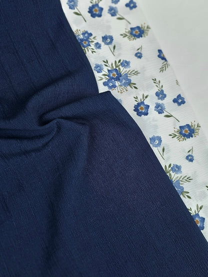 Karen Navy Blue Polyester 1½ Yard Remnant