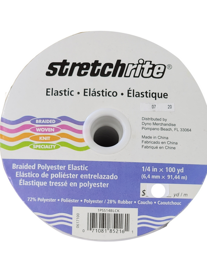 Stretch Rite 1/4 in. Black Elastic 100 yds.