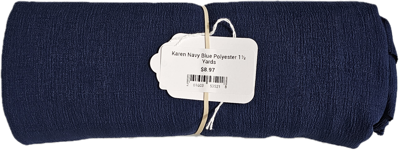 Karen Navy Blue Polyester 1½ Yard Remnant