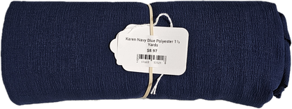 Karen Navy Blue Polyester 1½ Yard Remnant