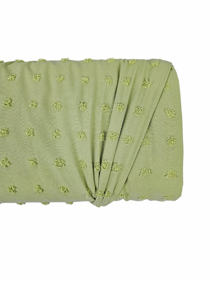 Penny Sized Swiss Dot Spring Green 1½ Yd Remnant
