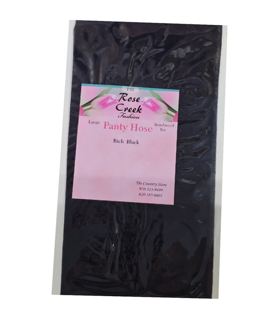 Rich Black Panty Hose Large